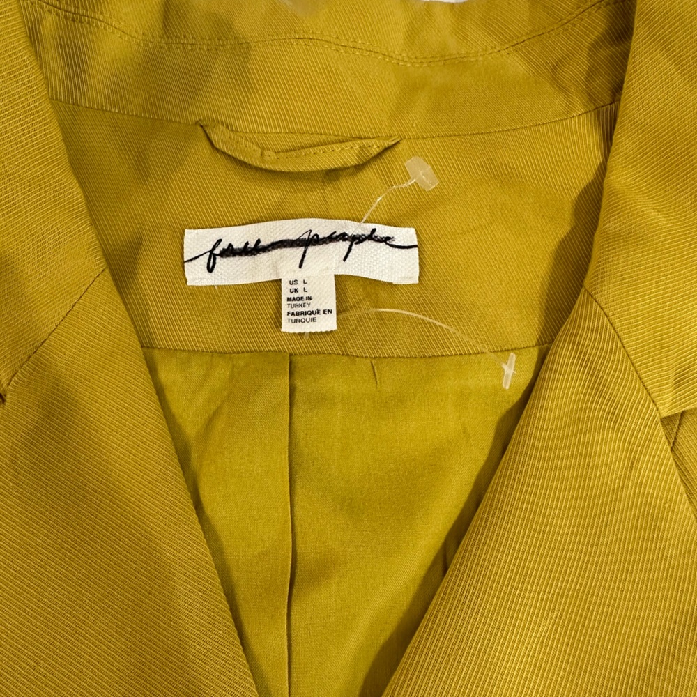 Free People Gabbie Vest Mustard Yellow Size NWOT - Picture 9 of 9
